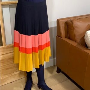 Ann Taylor Pleated Midi Skirt